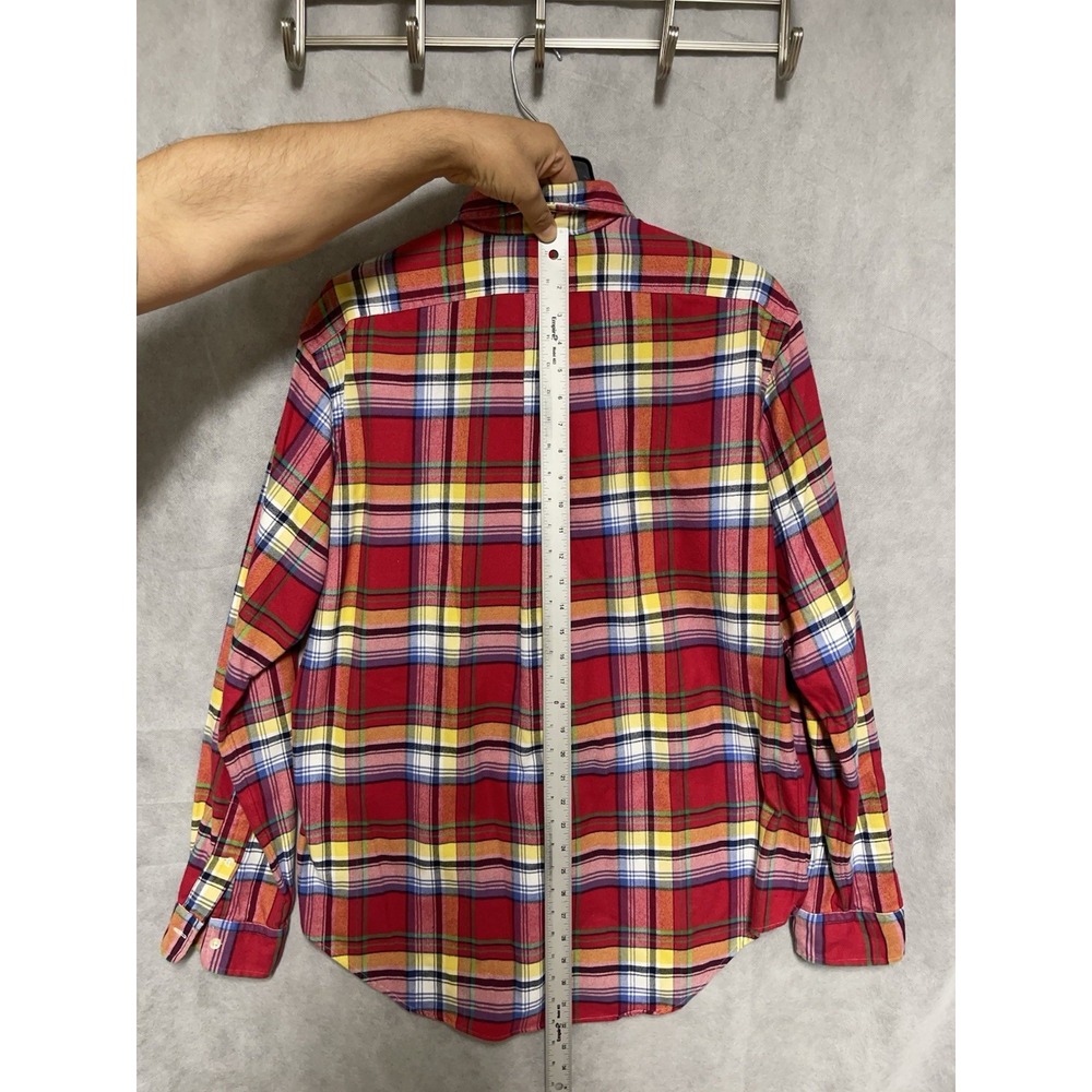 VTG Ralph Lauren Shirt Men L Winter Flannel Plaid Academia Casual Work Button Up - Picture 5 of 9